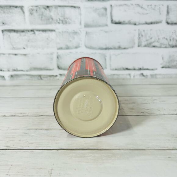 Vintage, Mid Century King Seeley 24F 722 Red Vacuum Thermos 32oz Red Plaid Metal - Picture 3 of 4